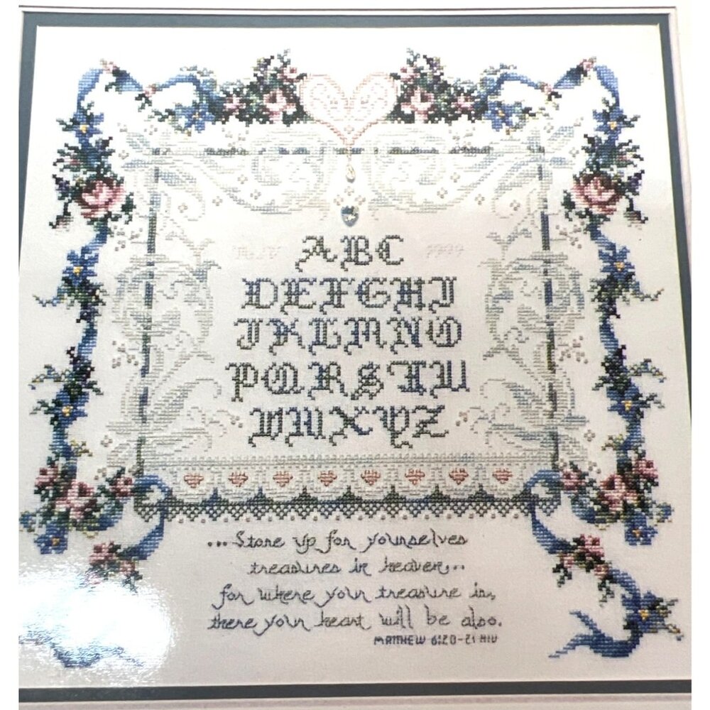 1999 Creative Arts Commemorative Cross-Stitch Sampler Kit "Treasures Of The Hear